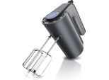 Impastatrice A Mano Arendo, 350 W, Acciaio Inox Incl. 2 Ganci Per Impasto E 2 Fruste, Impastatrice A Mano Con Pulsante Turbo, Grigio