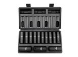 Vevor Set Di Chiavi A Bussola Professionali In Acciaio Legato CR-V Set Di Chiavi A Bussola Da 13 Pezzi Profondità 10-24 Mm Avvitatore A Impulsi, Hrc 42-48 Chiave A Bussola Incl. Valigetta Portautensili, Estrattore Metrico Per Viti