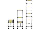 Yuenfong Scala Telescopica 2,6 M Scala In Alluminio Scala Antiscivolo In Alluminio Scala Scorrevole Scala A Pioli Scala Di Prolunga Scala Multiuso Capacità Di Carico Max 150 Kg