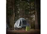 Sobuy OGS32-L-HG Lettino Da Campeggio Con Tenda 2 Persone 7In1 Con Pompa D'aria Sacco A Pelo Avvolgibile Tenda Da Sole Lettino Da Campeggio Impermeabile Grigio Chiaro Fino A 180 Kg