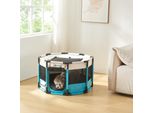 Box Per Animali Domestici 'NæRøYsund' 112 X 112 X 62 Cm Blu / Beige