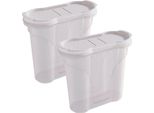 Novaliv Saliera Set Di 2 Barattoli Perda Spolvero 300 Ml Dimensioni (Lxlxh): 11 X 5 X 11 Cm Barattoli Per Spezie Con Coperchioe Pepe Paprika Speziere Piccolo Spezie Fini