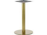 Base Per Tavolo In Acciaio Inox SH-3001-5/G, Per Ufficio, Hotel, Ristorante, Diametro 45 Cm, Altezza 72,5 Cm, Acciaio Inox Color Oro
