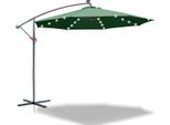 Ombrellone Con Illuminazione A Led Ombrellone A Semaforo 350 Cm Ombrellone Da Giardino Con 32 Luci Led Protezione Uv Ombrellone A Manovella Supporto Ombrellone Da Giardino Ombrellone Da Mercato, Verde