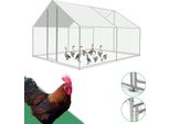 Recinto Per Polli Ruspanti 3X3X2M - Pollaio In Metallo 9 M² Con Porta E Serratura
