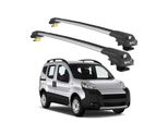 Turtle Portapacchi AIR-1 Citroen Nemo All 2008 - 2024 Barre Rialzate , Argento