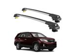 Turtle Portapacchi AIR-1 Kia Sorento Xm 2010 - 2015 Barre Rialzate , Argento