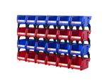 Vevor Set Di 24 Scatole A Giorno Scatole Impilabili Scatole Impilabili Scatole Portaoggetti Blu/Rosso