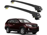 Turtle Portapacchi AIR-1 Kia Sorento Xm 2010 - 2015 Barre Rialzate , Nero