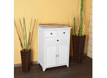 Comò Armadio Scaffale Credenza Mobile Da Bagno Shabby Chic Bianco Legno Comodino