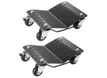 Vevor Carrello Portagomme Portatile 2 Pezzi 1400 Kg Di Portata Carrello Di Emergenza Per Veicoli Elettrici Carrello Portagomme A 4 Ruote Robusto Carrello Mobile, Carrello In Acciaio Portagomme, Adatto Per Auto, Moto Pick-Up Ecc.