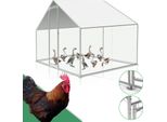 Recinto Per Polli Ruspanti 3X2X2M - Pollaio In Metallo 6 M² Con Porta E Serratura