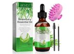 Arinoy Olio Di Rosmarino Con Spazzola In Silicone Per Capelli E Cuoio Capelluto, Per Una Crescita Sana Dei Capelli, Olio Essenziale Di Rosmarino 100% Naturale Per La Cura Della Pelle