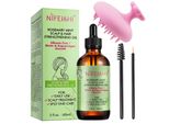 Nifeishi Olio Di Rosmarino Per Capelli E Spazzola Per Massaggio Del Cuoio Capelluto In Silicone, Olio Di Rosmarino Per Capelli, Olio Rinforzante Per Una Crescita Sana Dei Capelli