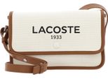 Lacoste Borsa A Tracolla Heritage Canvas Flap Crossover Bag Natural Tan Avorio