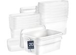 Benbow Secchio Rettangolare Con Coperchio Con Manico 5L Quantità: 20 Pezzi, Bianco Bsr, Ermetico, Sicuro Per Gli Alimenti, Brc, A Prova Di Perdite