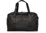 Spikes & Sparrow Pelle Borsa Da Viaggio Borsa A Tracolla Brian Weekender Black Nero