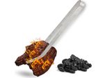 Pinze Da Barbecue In Acciaio Inox - Pinze Da Cucina Di Alta Qualità Da 35 Cm - Accessori Da Barbecue Per I Maestri Del Barbecue - Pinze In Metallo Per Grigliare, Cucinare E Servire - Robuste Pinze Per Carne Bbqargento