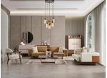Luxus Sofagarnitur Divani 4 3 1 Sitzer Stoff 3Tlg Set Moderno Jvmoebel