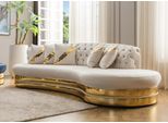 Divani Chesterfield Semicircolari Bianchi Di Design 2X Divani A 3 Posti Jvmoebel