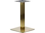 Base Per Tavolo In Acciaio Inox SH-3002-5/G, Per Ufficio, Hotel, Ristorante, Dimensioni 45X45X72,5 Cm, Acciaio Inox Color Oro