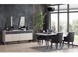Set Da Pranzo Moderno Tavolo Da Pranzo Rettangolare 6X Sedie Credenza 2X Specchio