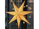 Brubaker Stella Di Natale Da 60 Cm Per Interni - Stella Dell'avvento A Led Da Appendere - Stella Luminosa Da Appendere, Oro