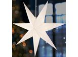 Brubaker Stella Di Natale Da 60 Cm Per Interni - Stella Dell'avvento Con Presa E14 Da Appendere Con Cavo Da 3,5 M - Stella Di Carta 3D, Bianca