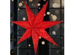 Brubaker Stella Di Natale Da 60 Cm Per Interni - Stella Dell'avvento A Led Da Appendere - Stella Luminosa Da Appendere, Rossa