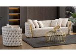 Chesterfield Beige Divani Da Salotto In Acciaio Inox 3 Posti Lusso 1 Posto Jvmoebel