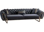Set Di Divani Moderni Imbottiti Chesterfield Nero Divano Di Lusso Nuovo Jvmoebel