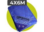 Xstrong Allround 120 - Telone - 4X6 - Blu - Impermeabile E Resistente Ai Raggi Uv - Telone A 3 Strati A Strati Incrociati