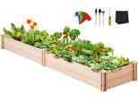 Vevor Letto Rialzato 240 X 60 X 25 Cm Fioriera In Legno Di Abete Fioriera Per Ortaggi Fioriera Per Erbe Aromatiche Fioriera Da Giardino Ideale Per La Coltivazione Di Ortaggi, Frutta, Erbe Aromatiche, Piante Grasse Ecc.