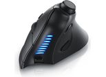 Mouse Ergonomico Csl, Mouse Verticale Senza Fili, Radio 2,4 Ghz Senza Fili, Design Ergonomico, Contro Il Gomito Del Tennista Del Braccio Del Mouse, Controllo Multimediale A Rotazione