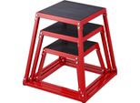 Vevor 3 Pezzi Plyometric Jump Boxes, 305/458/609 Mm Plyometric Box Red, Antiscivolo Fitness Exercise Step-Up Box Set Per Home Fitness Training, Conditioning Strength Training, Jump Training Portable