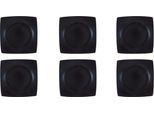 Excelsa Set Di 6 Piatti Da Portata Eclipse 25 Cm In Ceramica Nera