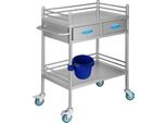 Carrello Di Servizio Da Laboratorio Vevor, Carrello In Acciaio Inox A 2 Strati, Carrello Medico Con Due Cassetti, Carrello Dentale Con Ruote Bloccabili E Secchio, Per Laboratorio, Ospedale, Uso Dentale