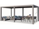 Primeyard Pergola 3X6 M Montanti In Alluminio Con Tetto A Doghe In Alluminio Gazebo Da Giardino Grigio