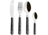 Set Di Posate Excelsa 16 Pezzi Magic Black Acciaio Nero