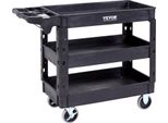 Carrello Di Servizio Vevor 103X43,5X85,7Cm Carrello Di Servizio Capacità Di Carico 249 Kg Carrello In Polipropilene Carrello Multiuso Con 3 Scomparti Carrello Da Cucina Con Ruote Piroettanti Carrello Per Nicchie Carrello Per Officina Carrello Di Servizio