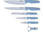 Michelino Set Di Coltelli Da 6 Pezzi Set Da Taglio Con Pelapatate Serie Alythia Blue