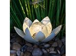 Fiore Di Loto Solare A Led - Circa 25 X 11 Cm - Luce Per La Decorazione Del Giardino