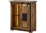 MASSIVMOEBEL24 | Comò In Legno Di Mango / Legno Riciclato 75X36X90 Laccato Naturale Railway Lux #140