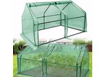 Va-Cerulean Serra 180X90X90Cm Serra Per Pomodori Da Esterno Kit Serra Per Pomodori Con Porta Per Coltivazione Piante Da Giardino, Verde