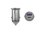 Prio Caricatore Rapido Per Auto 45W Pd Pps (Usb C) + 45W (Usb A) Argento