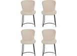Sedia Da Pranzo 4X Sedie Sala Da Pranzo Sedie Moderne Design Metallo Bianco