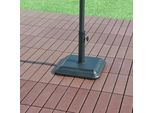 Supporto Per Ombrellone 'Biccari' In Cemento 35X35X5,5 Cm Quadrato 12 Kg Nero