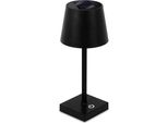 3.07 Lampada Da Tavolo A Led Glorius Con Funzionamento Solare E A Batteria Ricaricabile - Bianco Caldo - Colore: Nero