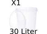Benbow Secchio Con Coperchio 30L X1 Secchio Trasparente - Per Alimenti, Stabile, Ermetico, A Tenuta Stagna, Inodore - In Plastica - Vuoto