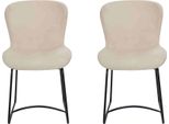 Sedia Sala Da Pranzo 2X Sedie Sala Da Pranzo Sedie Moderne Design Metallo Bianco Nuovo